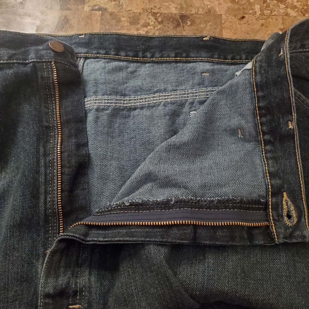 Wrangler Rugged Wear Denim Shorts Mens 50 Blue Flat Front‎ Cotton Carpenter - Picture 11 of 13